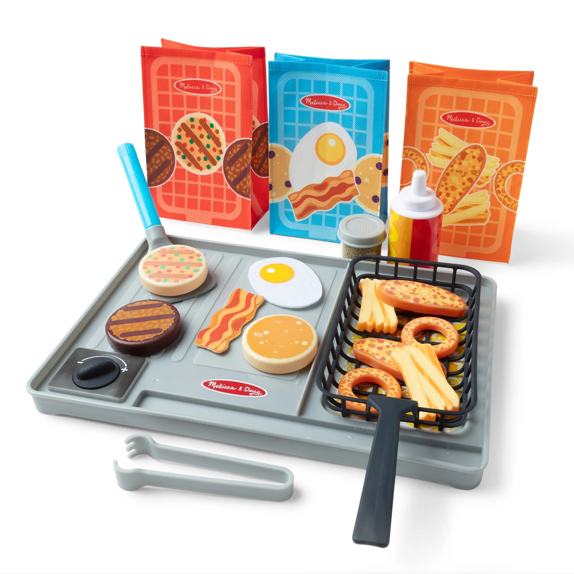 Melissa & Doug Flip & Fry Grill Play Set with Water WOW!® Color Reveal Play Food Preschool Toy A... | Walmart (US)