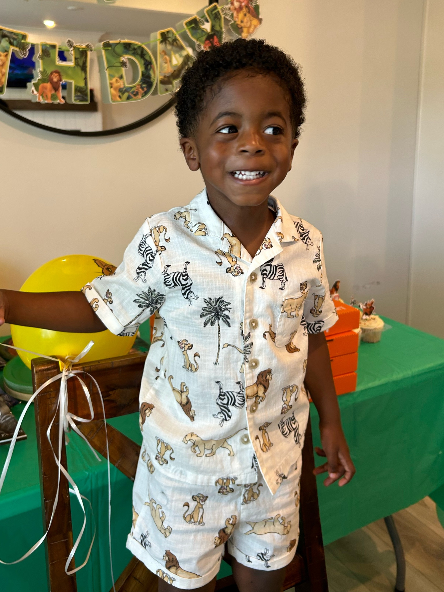 Lion King two piece toddler outfit! 🤍 Aug picked this out for his birthday party. Super light weight and linen. It’s from H&M

#LTKKids