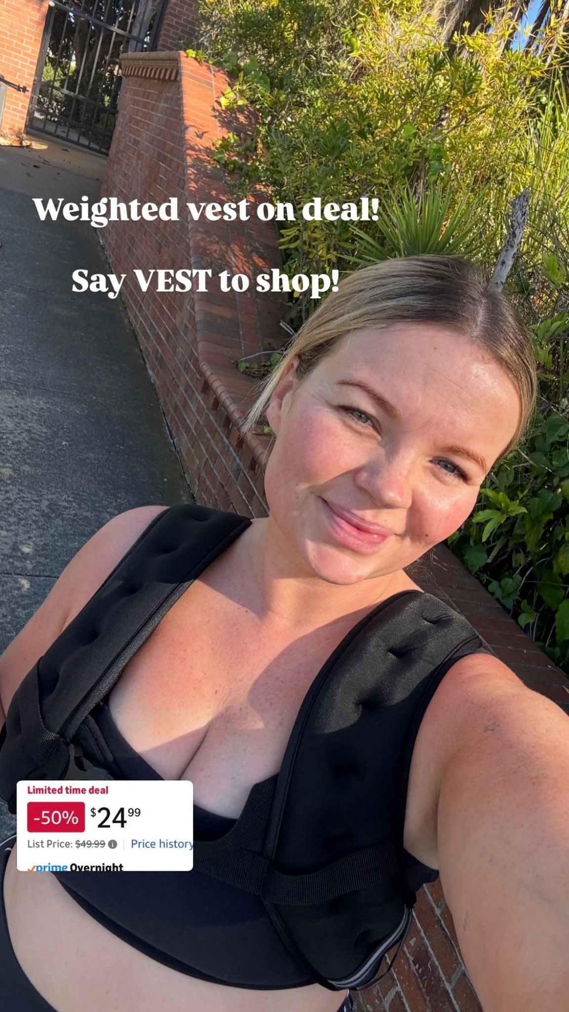 My weighted vest is on a great  deal right now!

#LTKMidsize #LTKActive #LTKSaleAlert