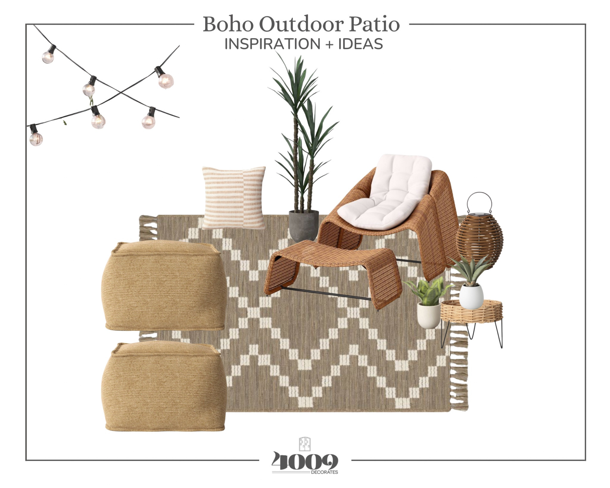 Boho Outdoor Patio Finds / Inspiration 
Rattan chair, wicker chair, rattan ottoman, wicker ottoman 

#LTKSeasonal #LTKhome #LTKFind