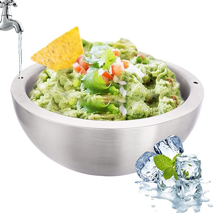 Dip Chiller Bowl - LARGE 30oz - Durable Stainless Steel - Ice COLD & Boiling HOT - Ice Chilled Se... | Amazon (US)