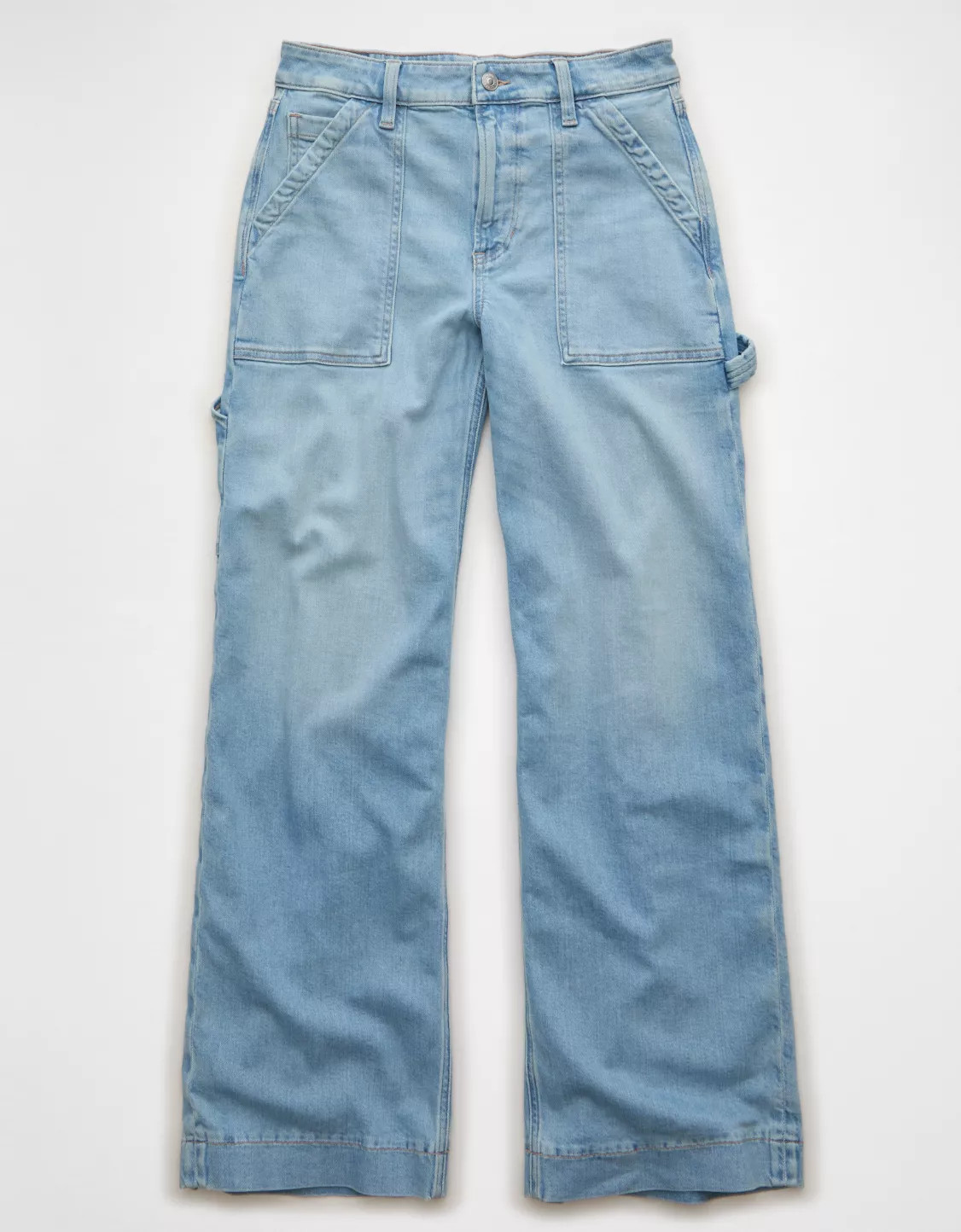 AE Dreamy Drape Stretch Super High-Waisted Baggy Wide-Leg Jean | American Eagle Outfitters (US & CA)