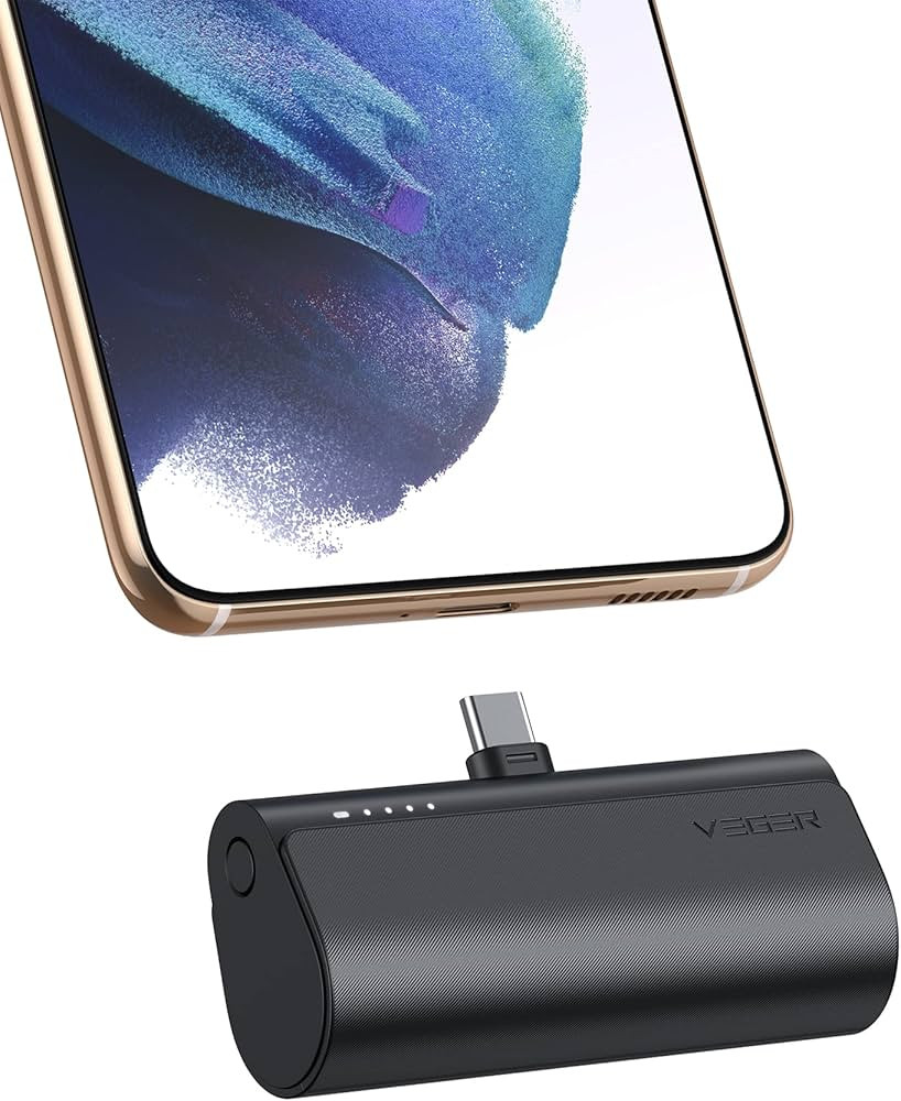 VEGER Portable Charger, USB C Power Bank, 5000mAh Mini Battery Pack Fast Charging 20W Small Charg... | Amazon (US)
