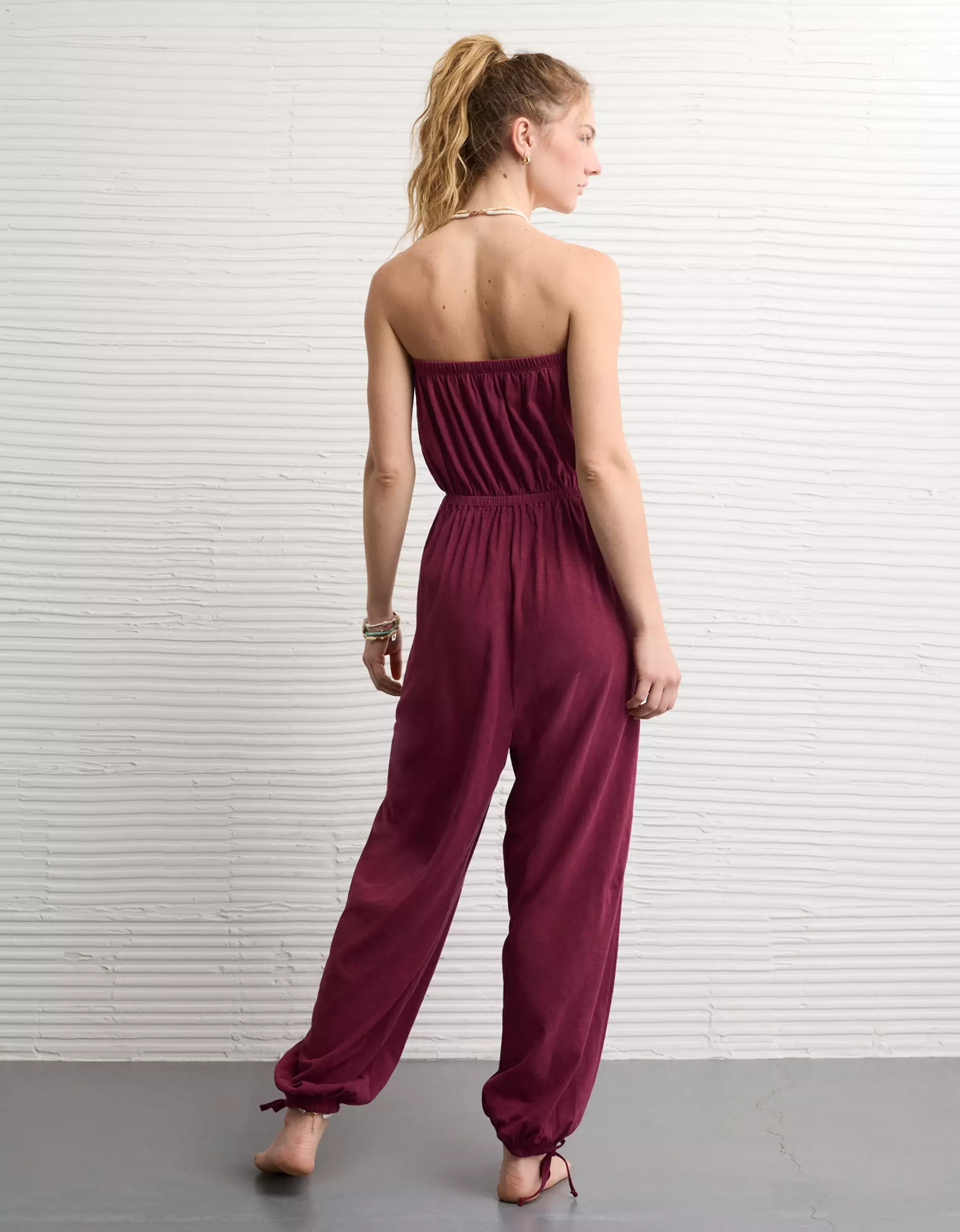 AE Sunchaser Strapless Jumpsuit | American Eagle Outfitters (US & CA)