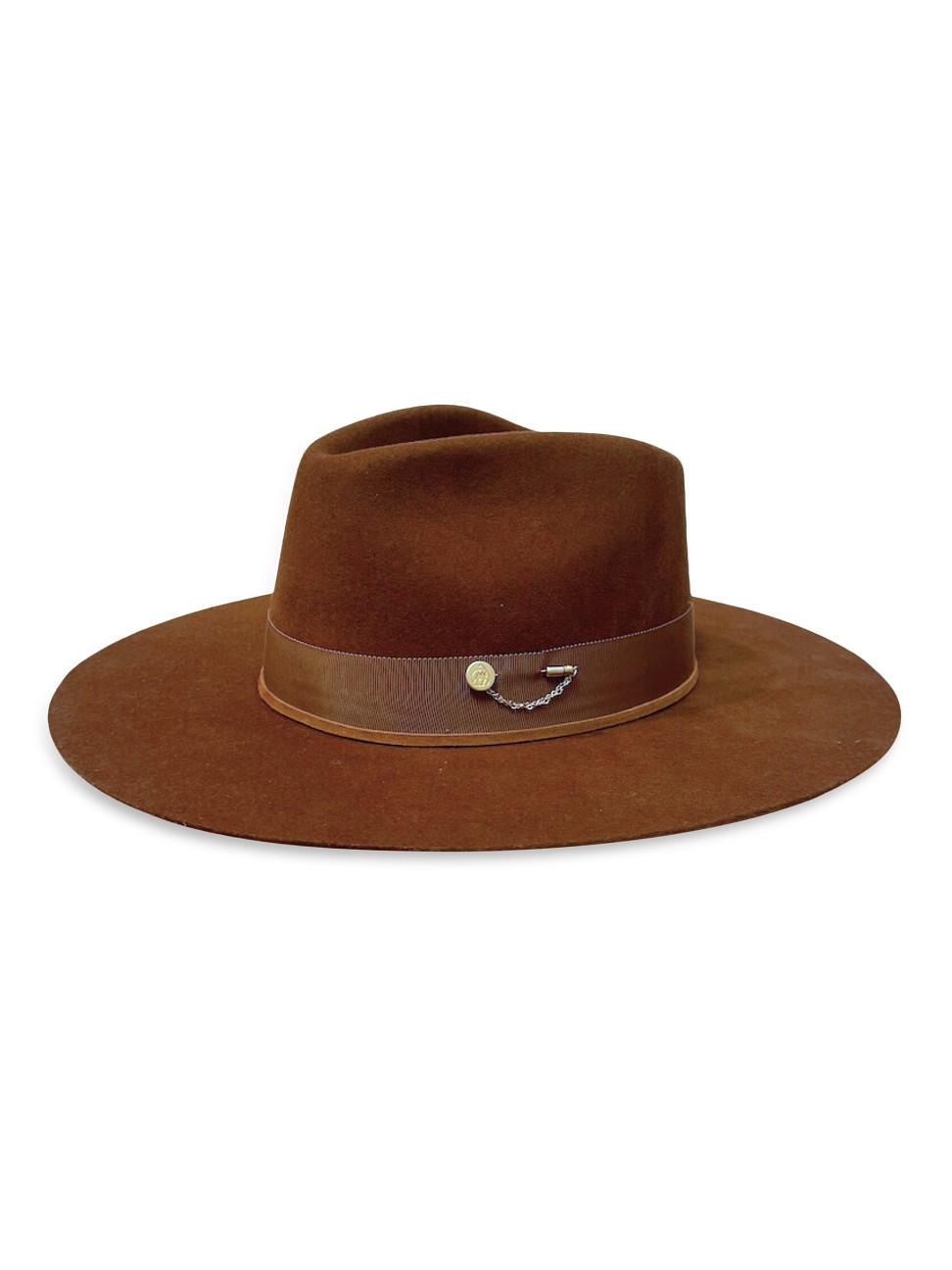 Women's Beech Wool Flat-Brimmed Fedora - Beech Coffee - Size Medium | Saks Fifth Avenue