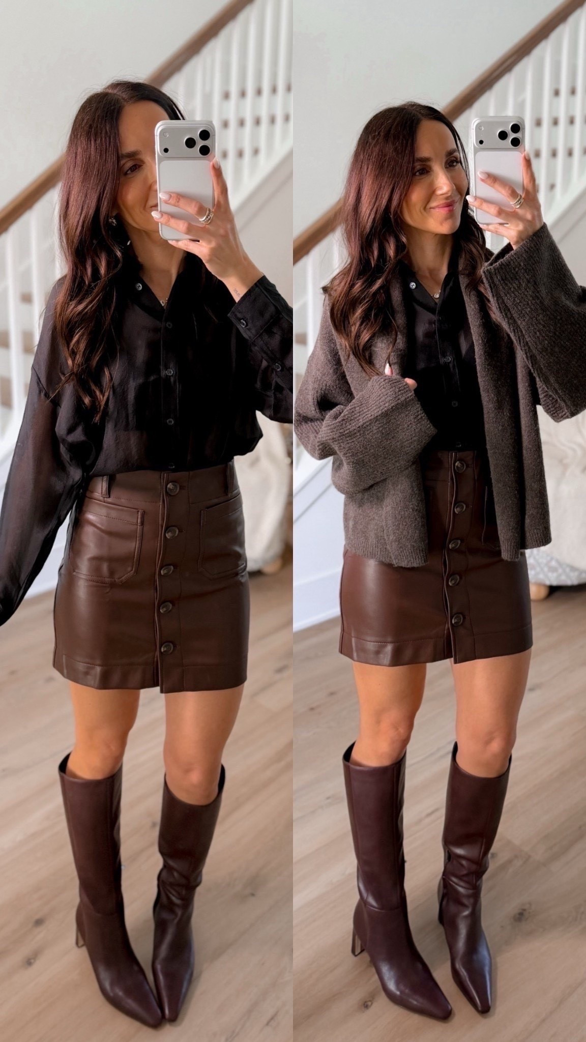 Anthropologie fall and winter outfit, knee high boots, leather shirt, date night, annabrstyle

#LTKootd #LTKSeasonal #LTKOver40