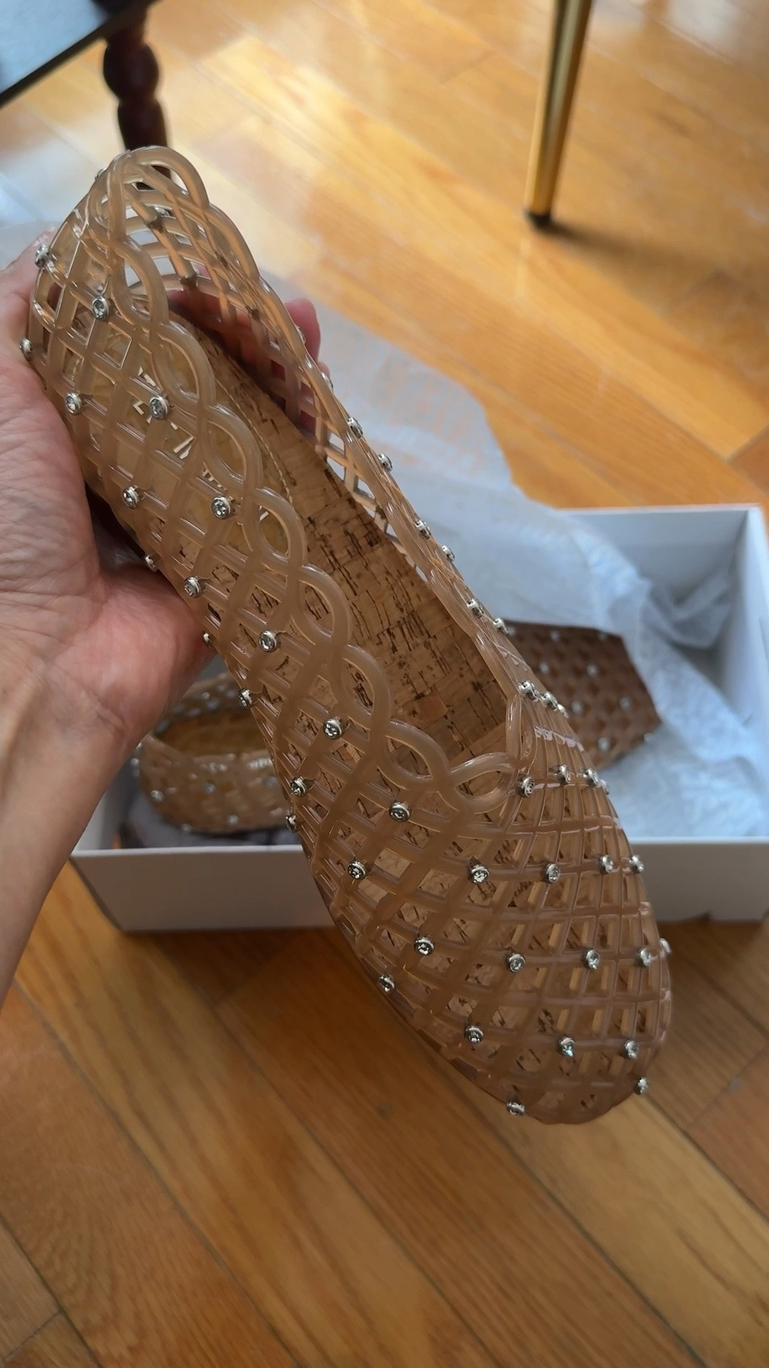 These jelly flats are the definition of a summer statement shoe! These sparkly jelly flats are such a fun find. The crystal embellishments, neutral color, and woven lattice design make them easy to pair with dresses, skirts, linen sets, and casual summer outfits.

Perfect for vacation outfits, brunch dates, garden parties, resort wear, or adding a little sparkle to your everyday summer style. They give that elevated designer look without sacrificing comfort.

Save this for your next summer shopping trip.

#LTKOver40 #LTKSeasonal #LTKvlog