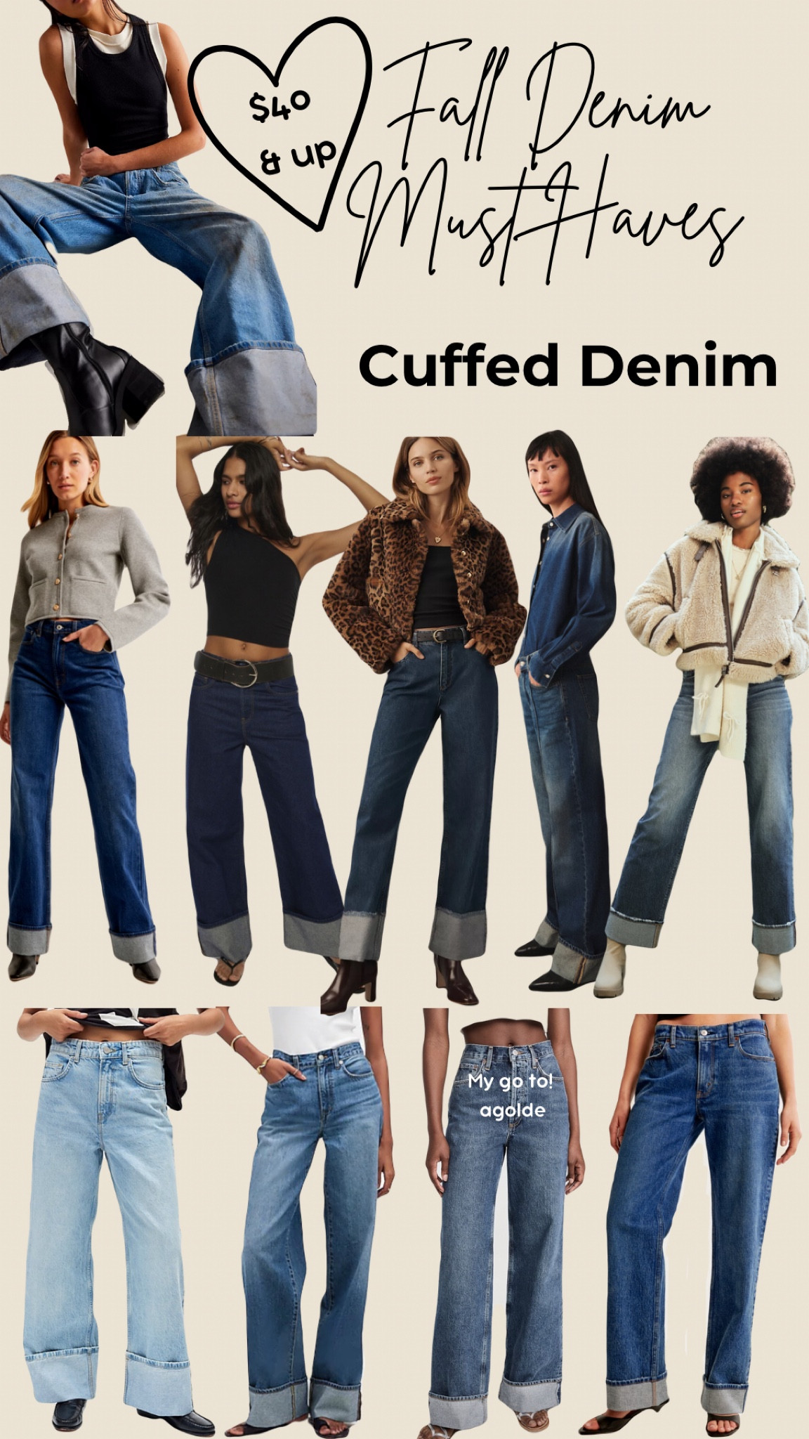 Fall denim finds! $40 & up. Cuffed denim. Pairs perfect with boots and a sweater. Transitional into spring and summer. 

#LTKStyleTip #LTKSaleAlert #LTKFindsUnder100