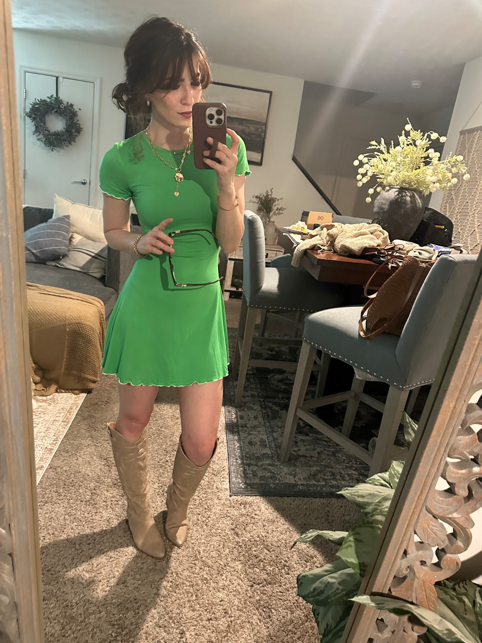 Spring dress and favorite boots! 

#LTKStyleTip #LTKFindsUnder100 #LTKShoeCrush