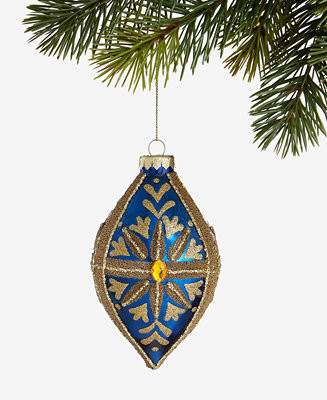 Blessed Glass Blue and Gold Drop Ornament, Macy's Exclusive | Macy's