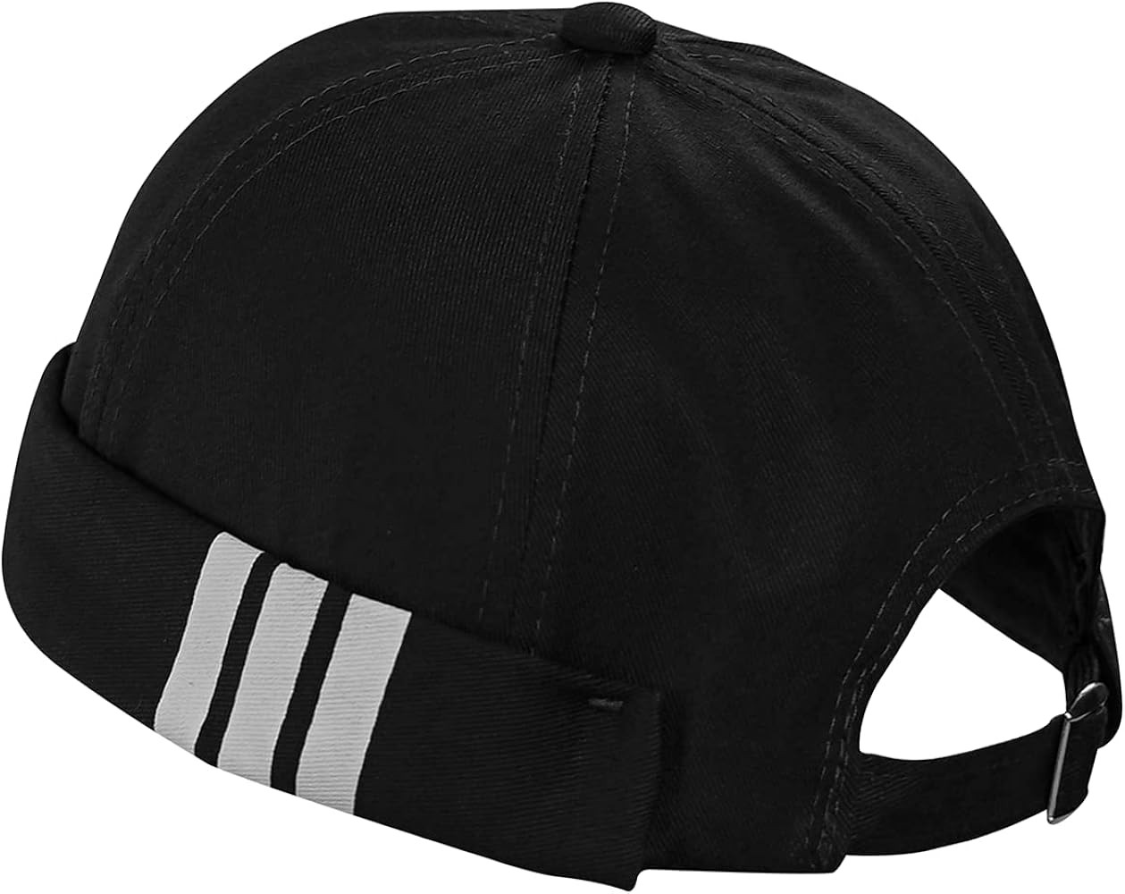 Croogo Mens Brimless Hat Rolled Cuff Harbour Hat Retro Strapback Docker Cap Casual Sailor Cap Uni... | Amazon (US)
