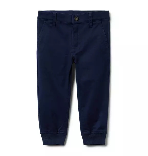The Button Twill Jogger | Janie and Jack