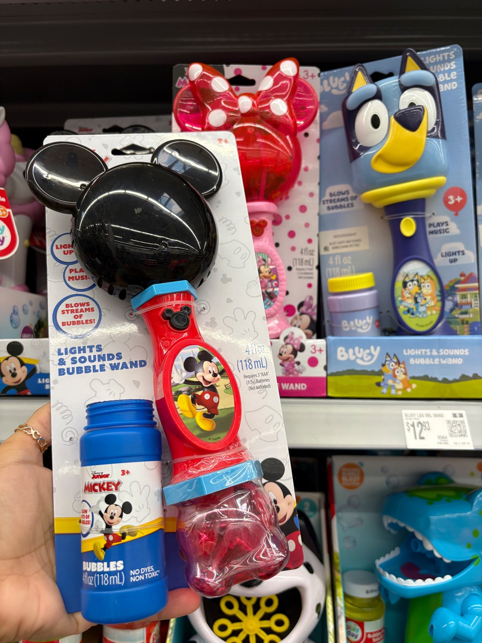 Under $13 each at Walmart! 

#kids #toddler #disney #bluey #bubblewand #bubbles #mickeymouse #minniemouse

#LTKKids