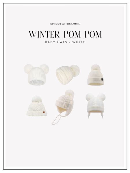 White Winter Pom Pom Hat For Baby

#LTKbaby #LTKSeasonal #LTKkids