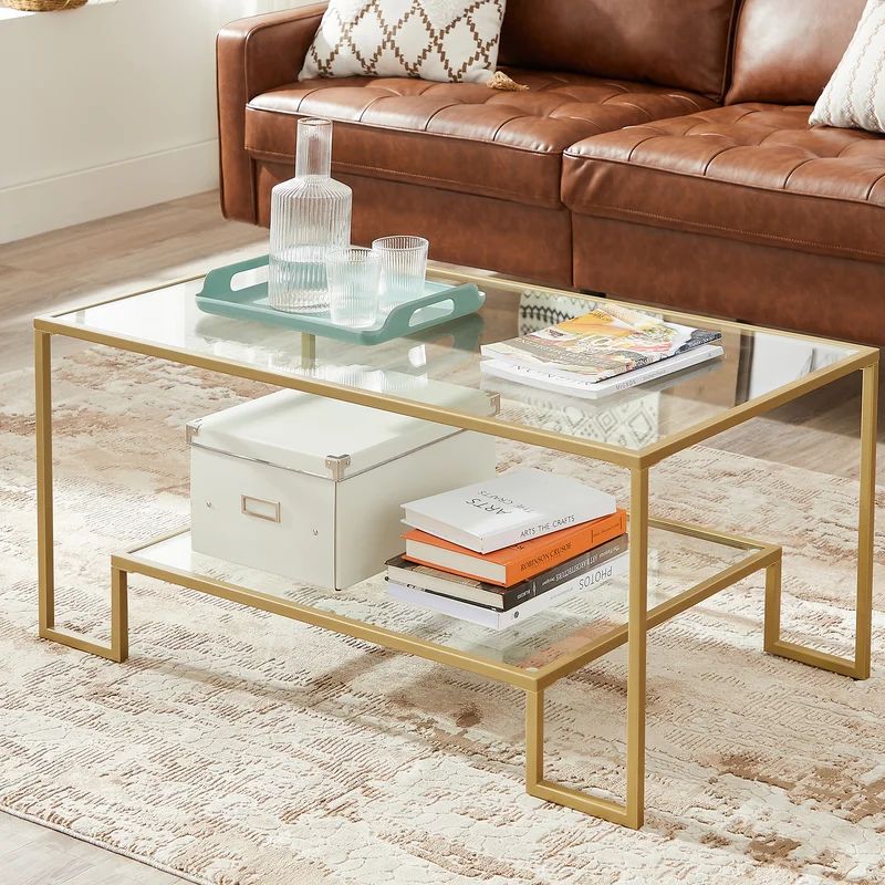 Cayhlin 4 Legs Coffee Table with Storage | Wayfair North America