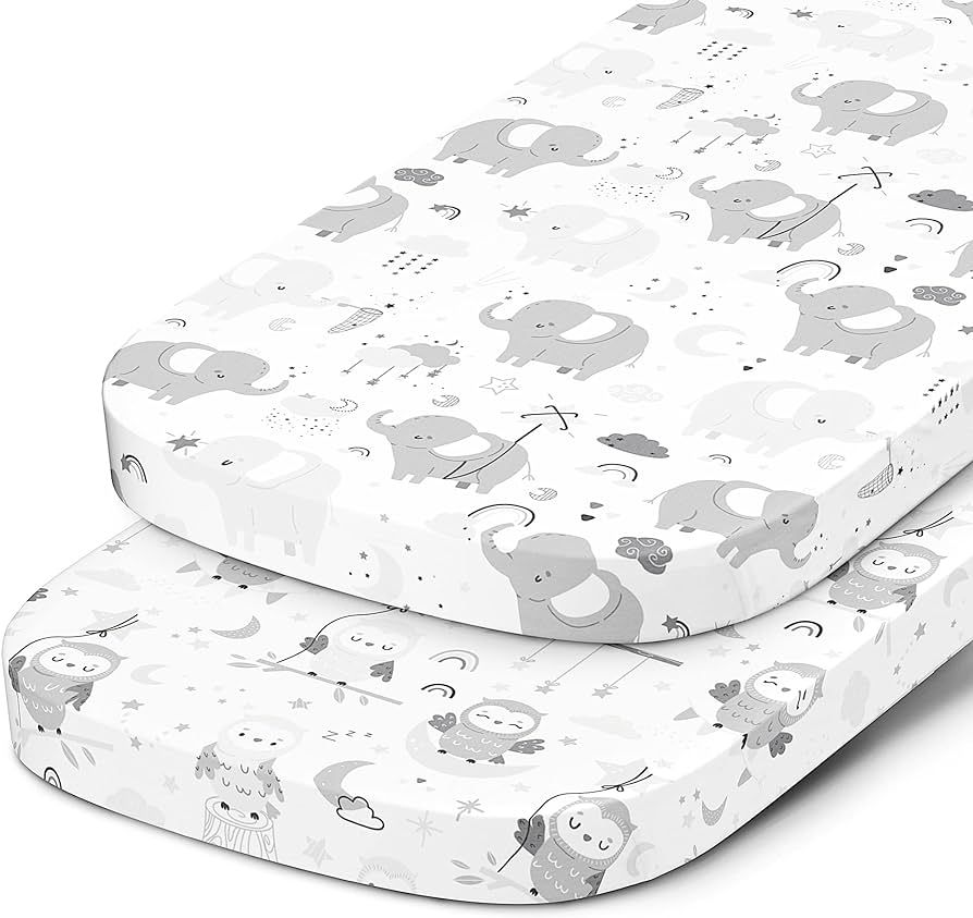 Bassinet Fitted Sheets for Mika Micky Bedside Sleeper Bassinet Mattress Pad – Snuggly Soft 100%... | Amazon (US)