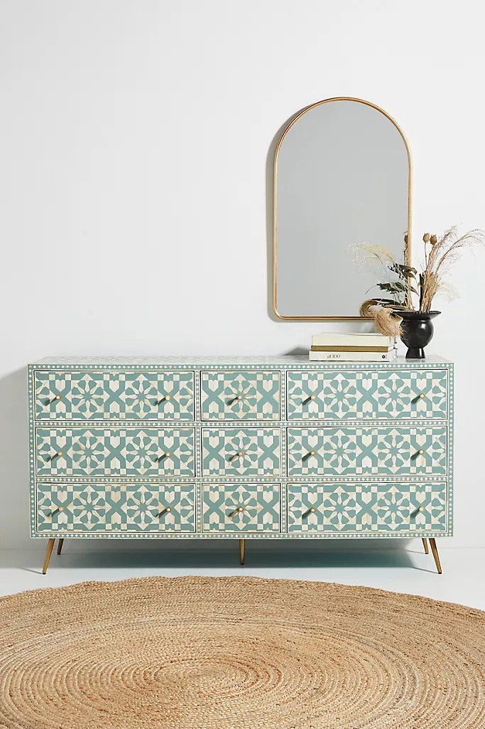 Moroccan Inlay Nine-Drawer Dresser | Anthropologie (US)