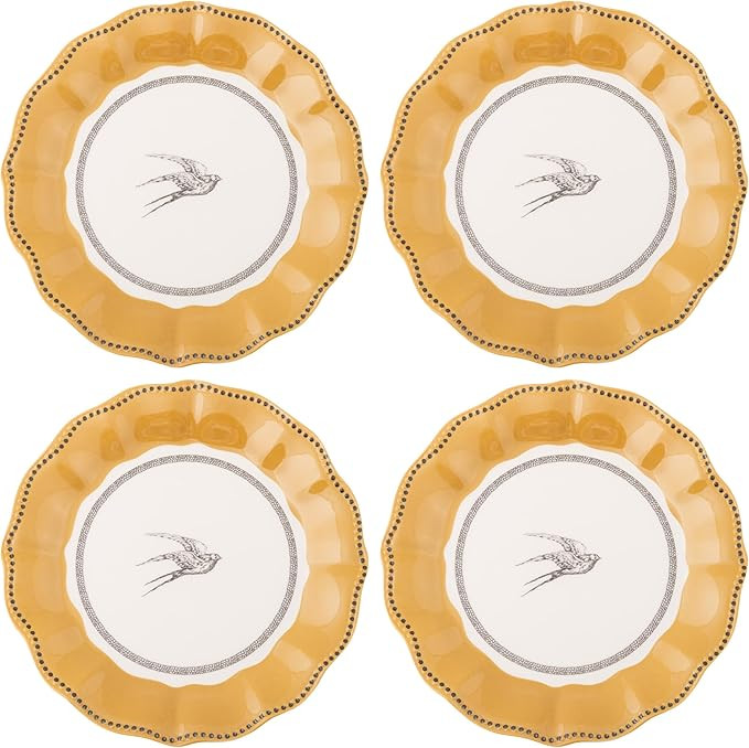 Karma, 8.75 inches Melamine Salad Plates Set of 4, Reusable Dishwasher Safe Plates for Outdoor an... | Amazon (US)