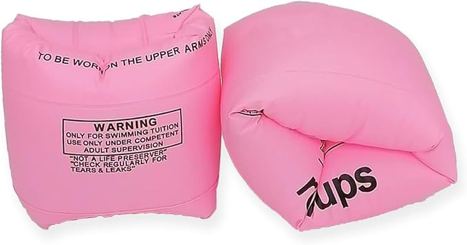 Inflatable Arm Floaties for Kids and Adults, Blow up Water Wings for Toddlers, Pink Swimming Floa... | Amazon (US)