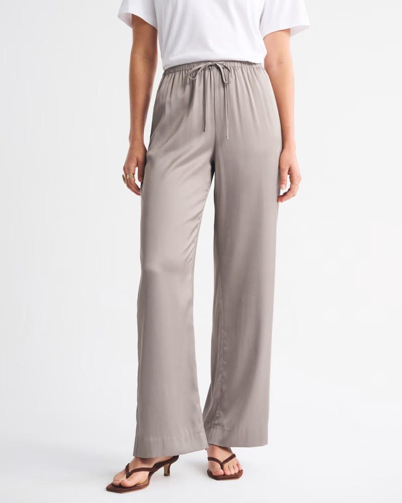 Satin Pull-On Pant | Abercrombie & Fitch (US)