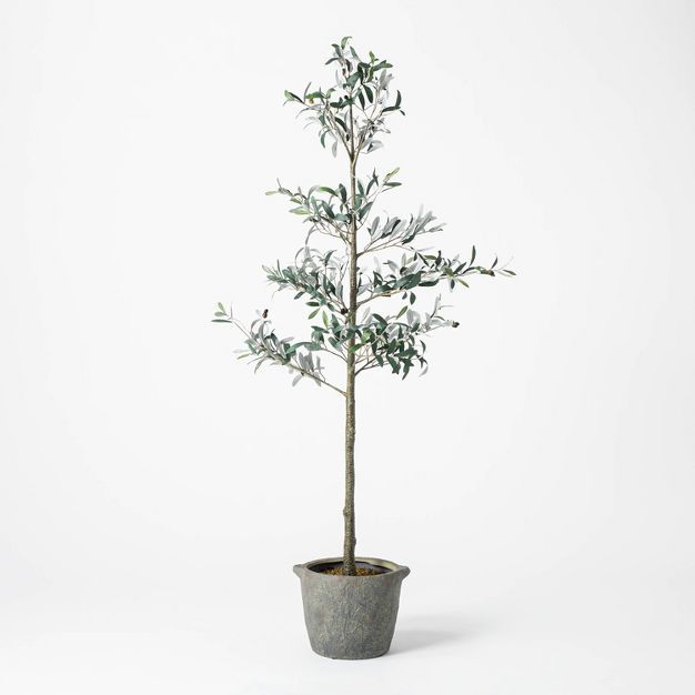 75&#34; Artificial Sparse Olive Tree in Pot - Threshold&#8482; designed with Studio McGee | Target
