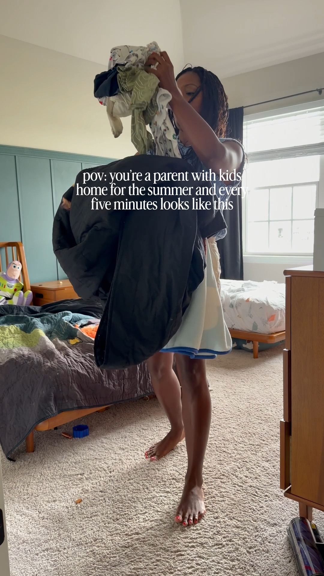 #ad Summer breaks mean endless memory making--but also endless appetites and endless messes. I love having the kids home, and the slowness of less routine, but I swear it feels like I am coordinating chores and helping pick up the house all day long. Thankfully we have a NEW @dysonusa V8 Cyclone Cordless Vacuum that really delivers. The increased suction power helps me zip through our spaces, getting up all the dirt, dust, and hair fast. And don’t even get me started with the car crumbs—it’s the only thing I’ve used that’s powerful enough to get in all the nooks and crannies. I also love that it has a 60 minute run time with no loss of suction***. Trust me, THIS is the vacuum every parent needs, and you can snag it @target. #targetpartner #dysonpartner
 #target

**Applies in Eco mode in handheld configuration. Actual run time will vary based on power mode, floor type and/or attachments used.

#LTKmomlife #LTKHome