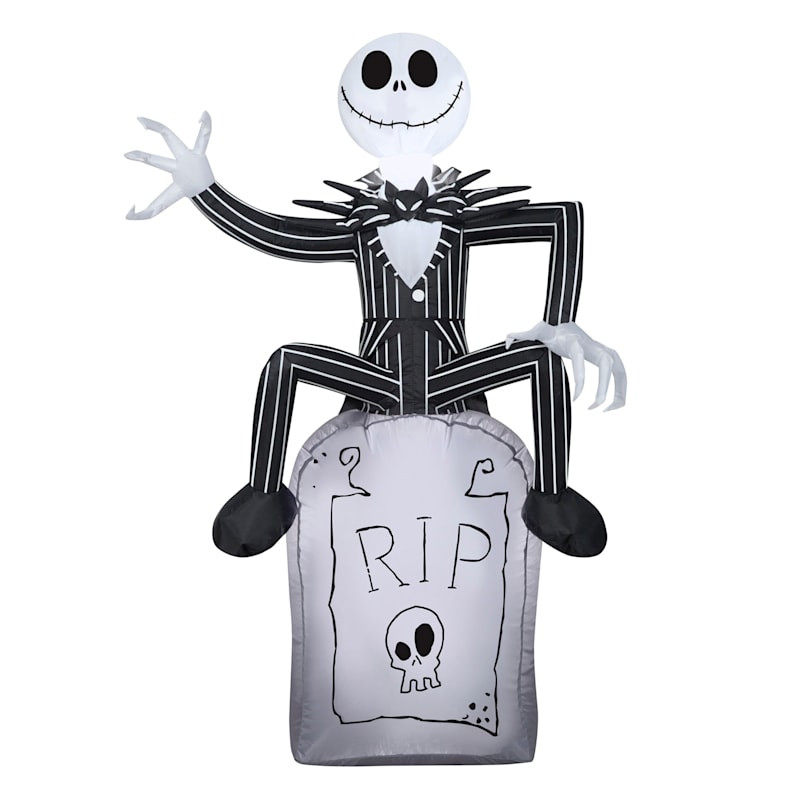 Inflatable Jack Skellington on Tombstone, 3.5' | At Home