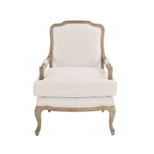 Mikaela Chair: French Louis XV Style with Limed Oak & Down Blend Cushion | Ballard Designs, Inc.
