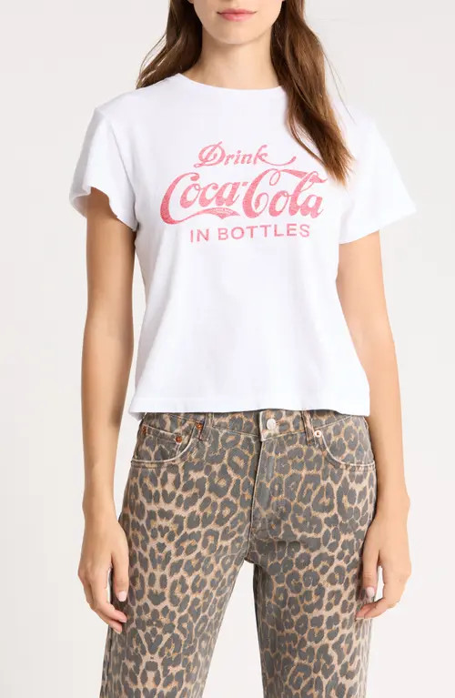 Re/Done Drink Coca-Cola Graphic T-Shirt in Optic White at Nordstrom, Size Medium | Nordstrom