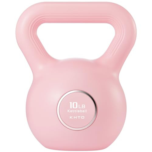 KHTO Kettlebells Fitness Exercise-Pink Strength Training Kettlebell Sets,Dumbbell Weights for Home Gym Equipment(10LB) | Amazon (US)