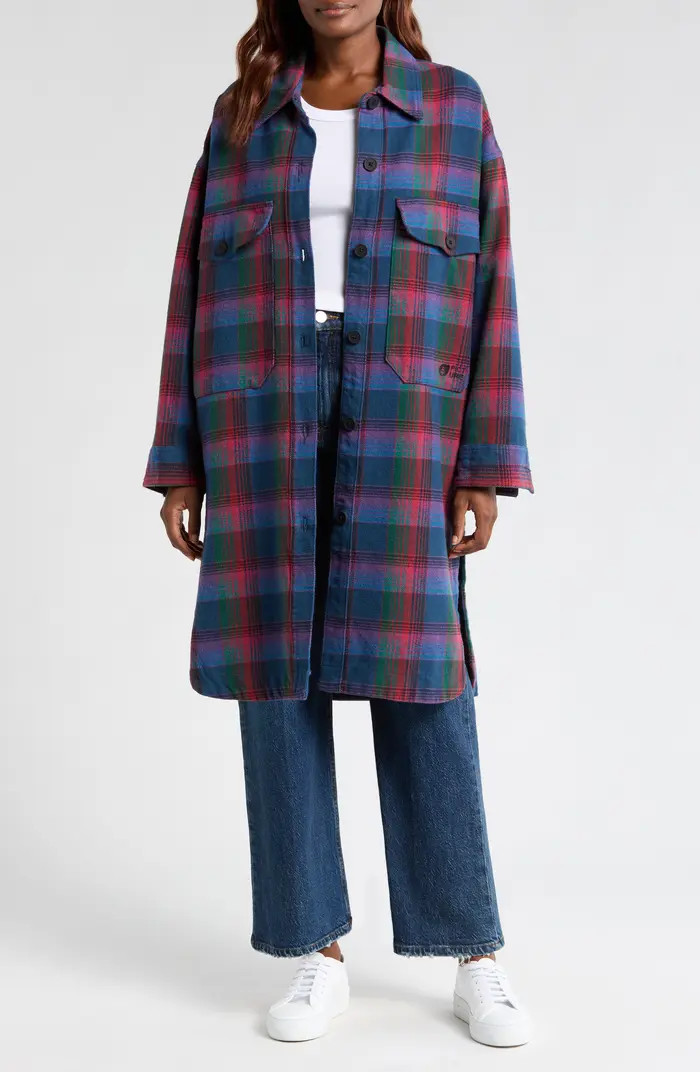 Picture Organic Clothing Sotola Plaid Recycled Cotton Fleece Coat | Nordstrom | Nordstrom