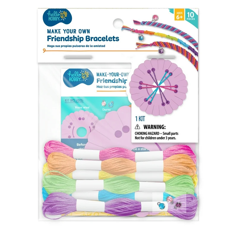 Hello Hobby Friendship Bracelet Making Kit, Child Craft Kits | Walmart (US)