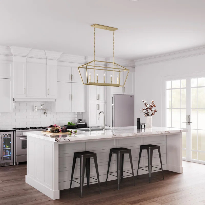 Snellville 5 - Light Kitchen Island Linear Pendant | Wayfair Professional