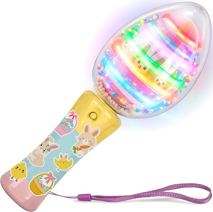 ArtCreativity Easter Egg Magic Ball Wand -7.5" - Custom Egg-Shaped Top Light Up Magic Ball Toy Wa... | Amazon (US)