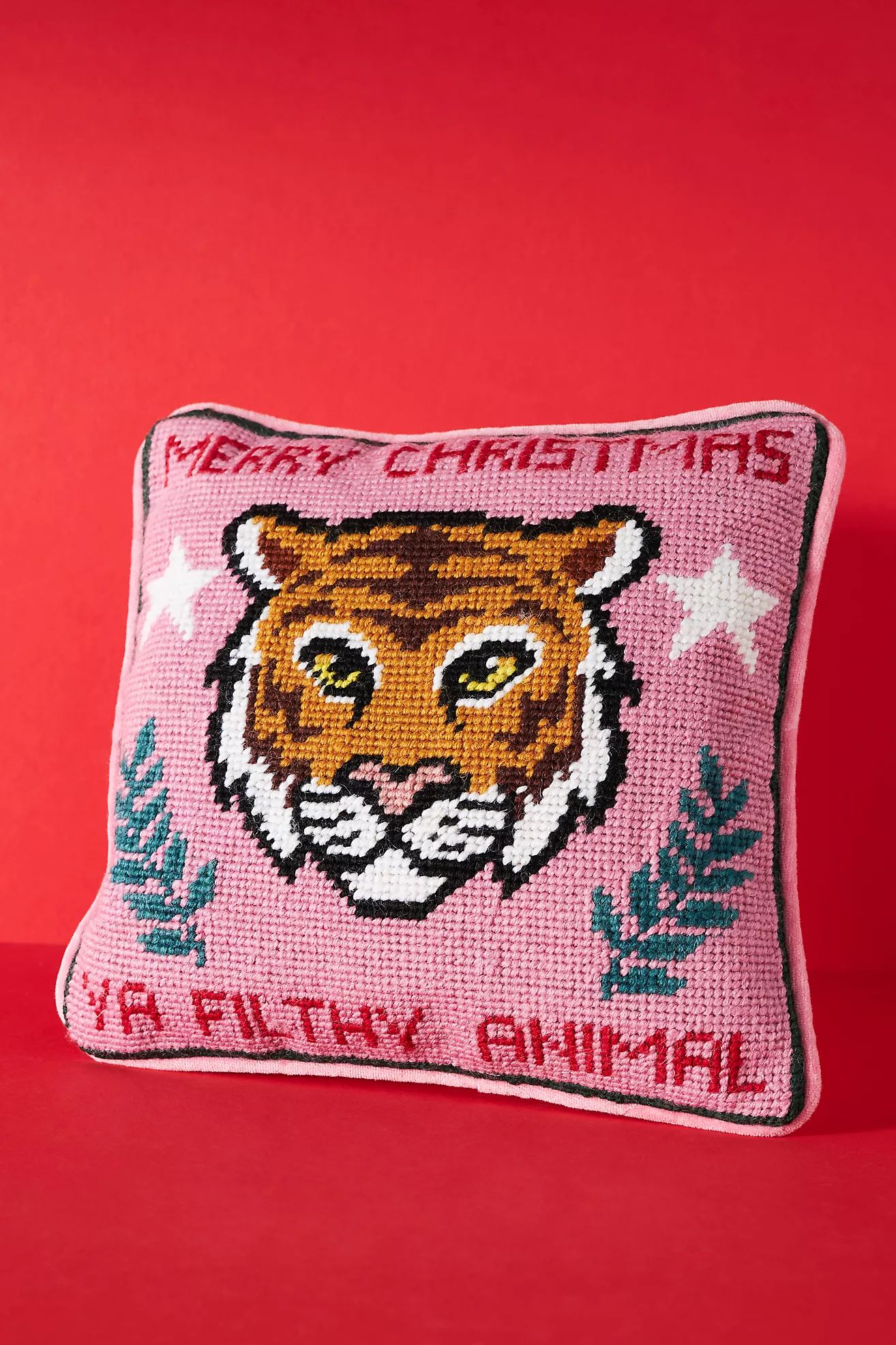 Furbish Studio Holiday Needlepoint Pillow | Anthropologie (US)