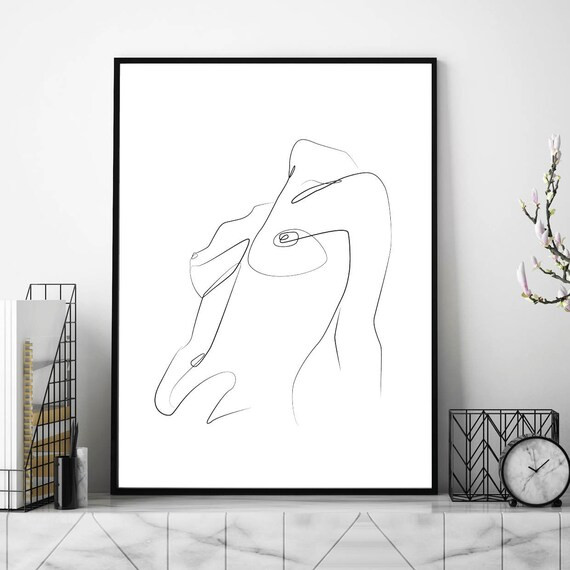 Nude Line Print Feminine Line Drawing Print Nudity Art | Etsy | Etsy (UK)