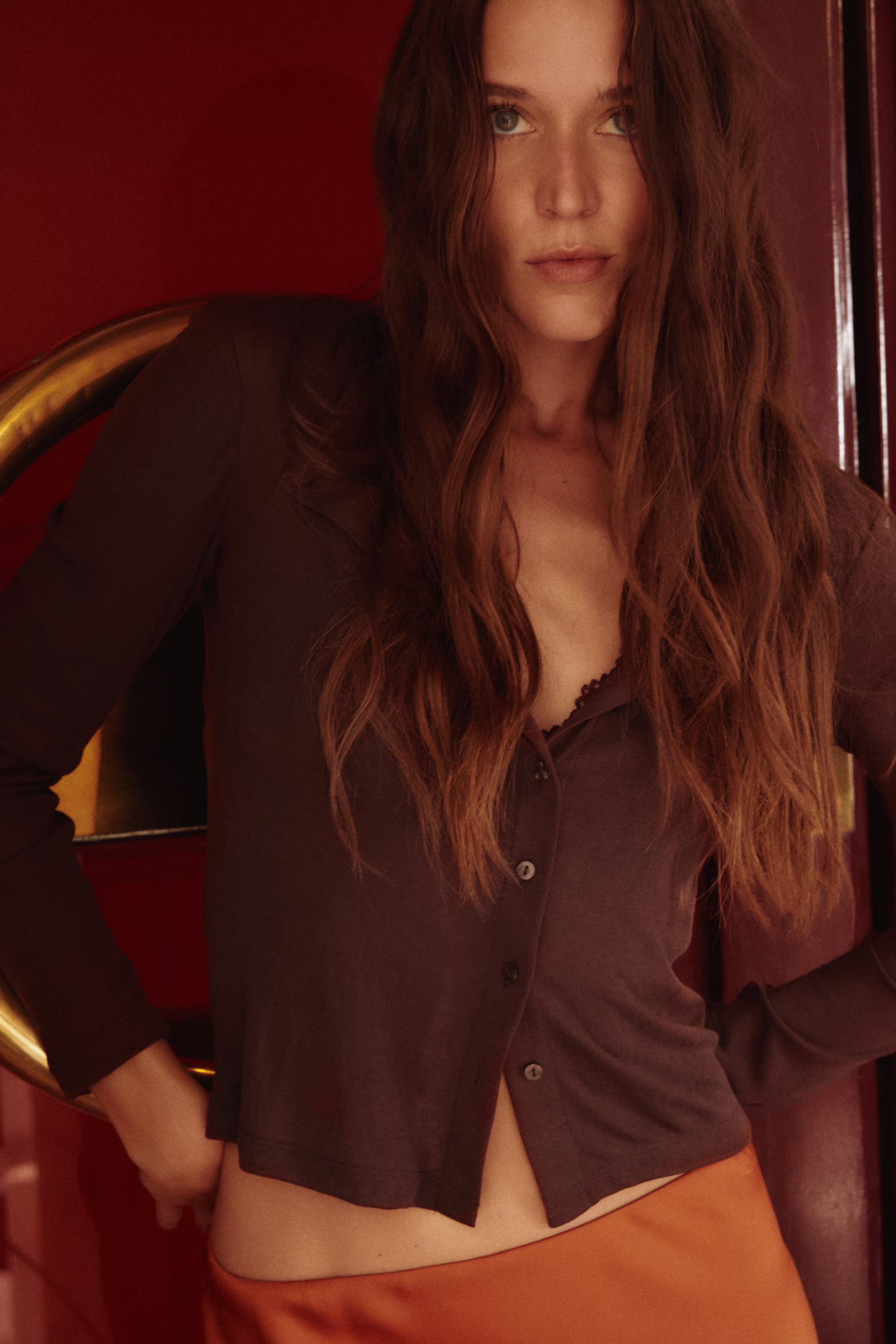 Fine-Knit Button-Front Top | H&M (US + CA)