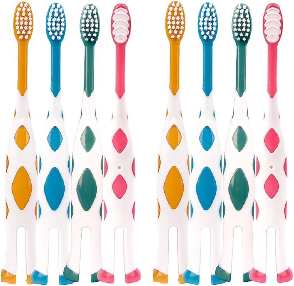 8 Packs Kids Toothbrushes, Extra Soft Lovely Little Deer Toothbrush for Kids 2-8 Years (Pink&Oran... | Amazon (US)