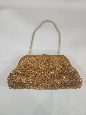 Vintage Gold Beaded Handbag - Hand Made In Hong Kong  | eBay | eBay US