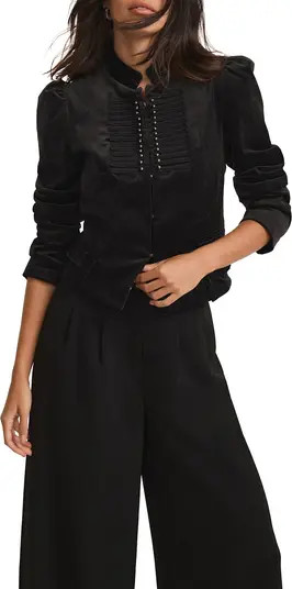 Velvet Military Jacket | Nordstrom