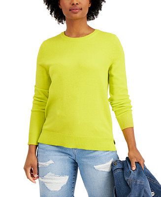 Petite Crewneck Sweater, Created for Macy's | Macys (US)