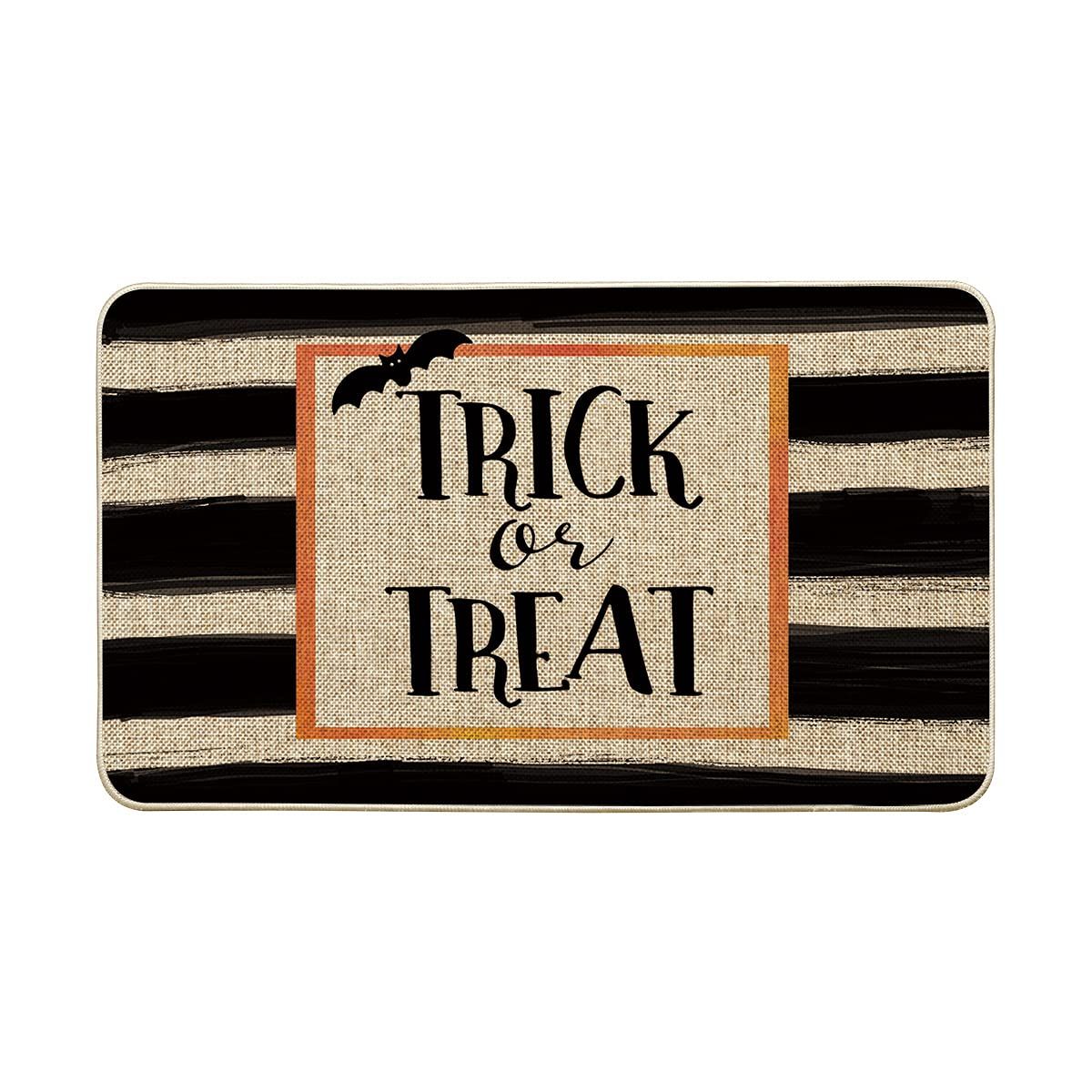 Artoid Mode Trick or Treat Bat Decorative Doormat, Seasonal Fall Halloween Low-Profile Floor Mat Swi | Amazon (US)