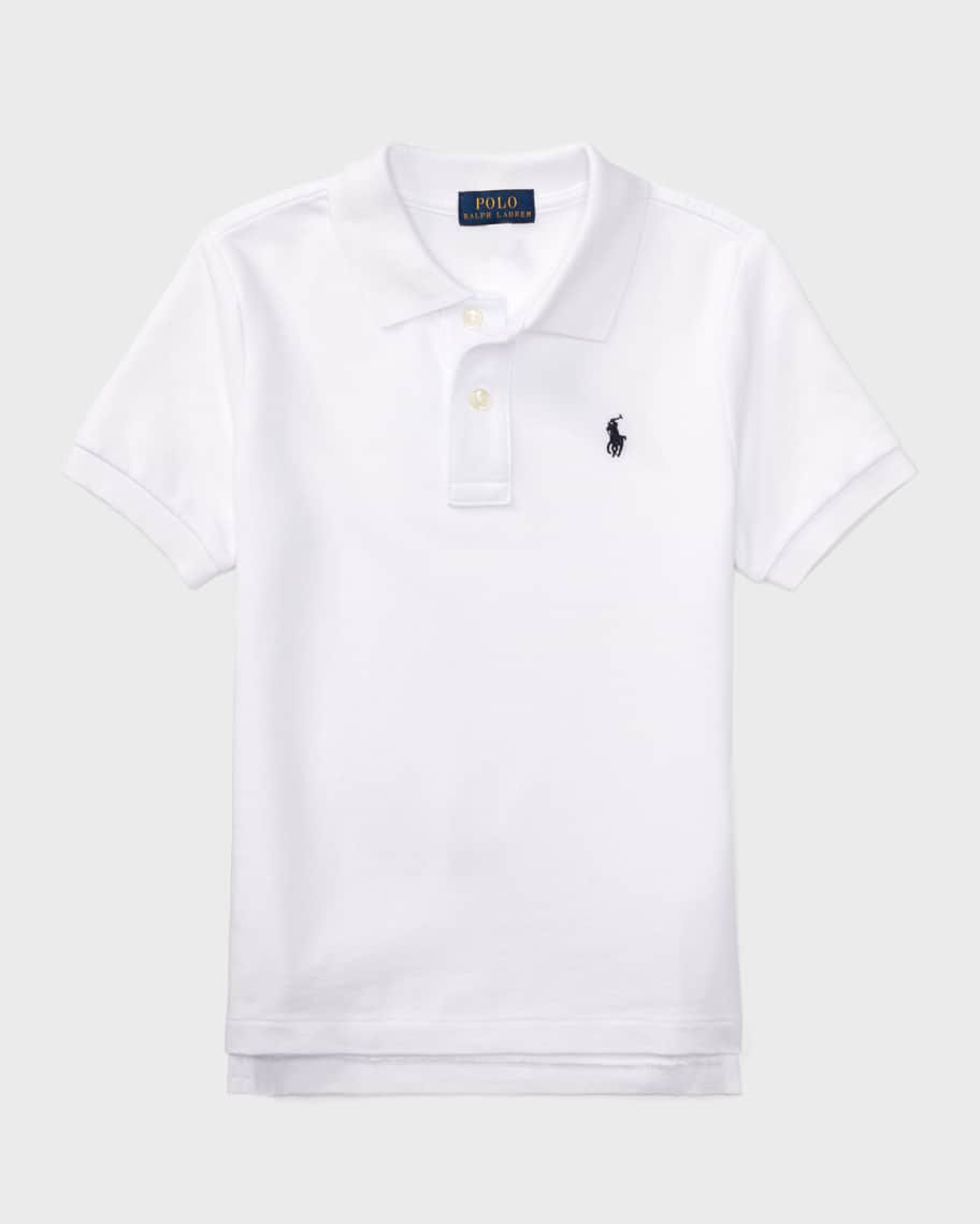Short-Sleeve Logo Embroidery Polo Shirt, Size 2-7 | Neiman Marcus