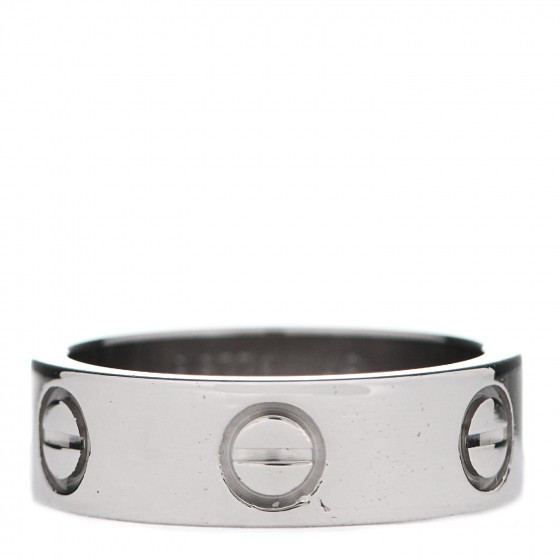 CARTIER 18K White Gold 5.5mm LOVE Ring 49 4.75 | Fashionphile