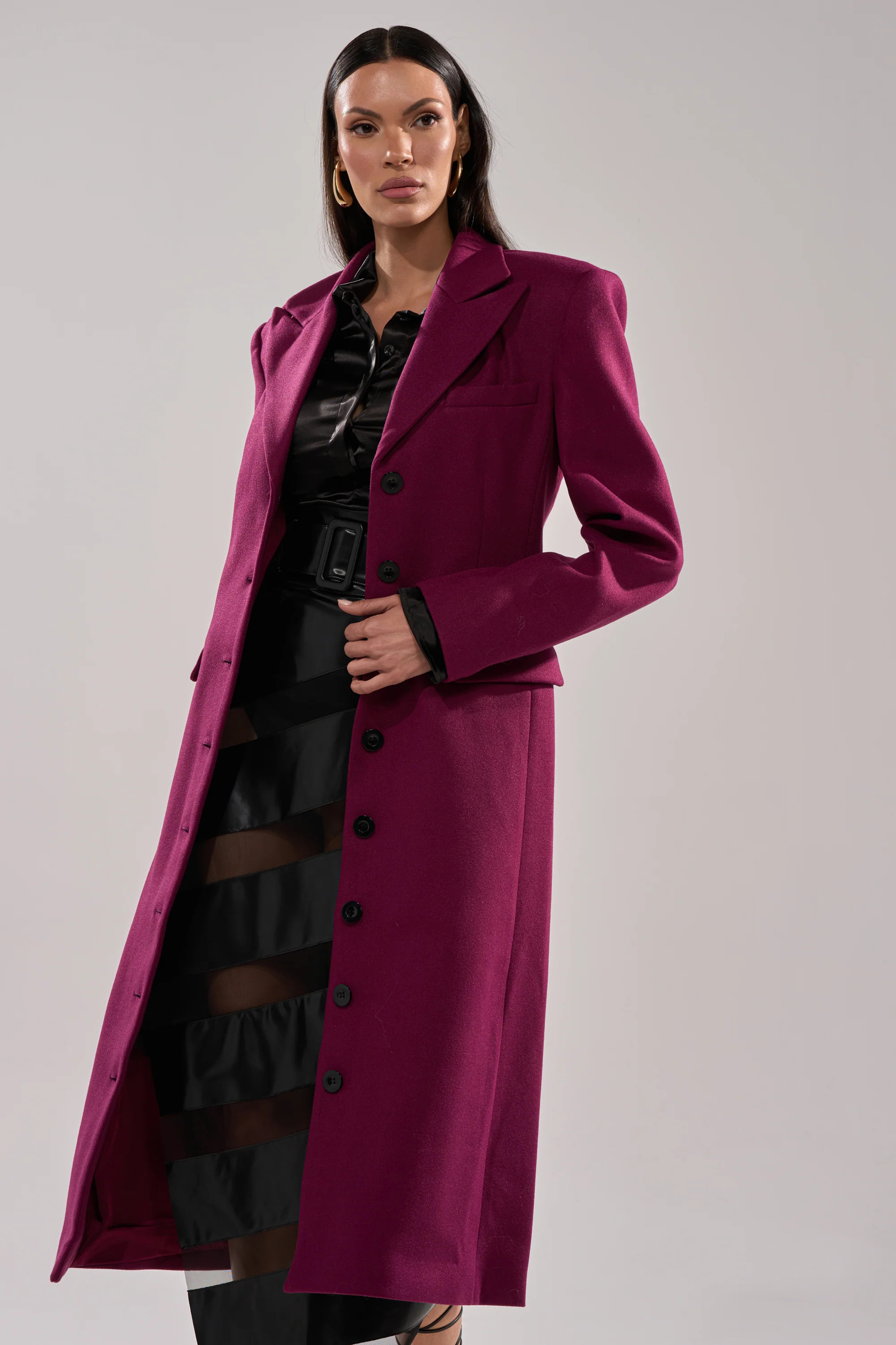 SCARLETT LUXE TRENCH IN PURPLE | AKIRA