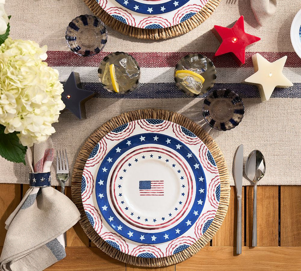 Americana Star Enamel Napkin Rings - Mixed Set of 4 | Pottery Barn (US)