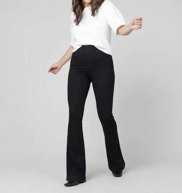 Flare Jeans In Clean Black | Shop Simon