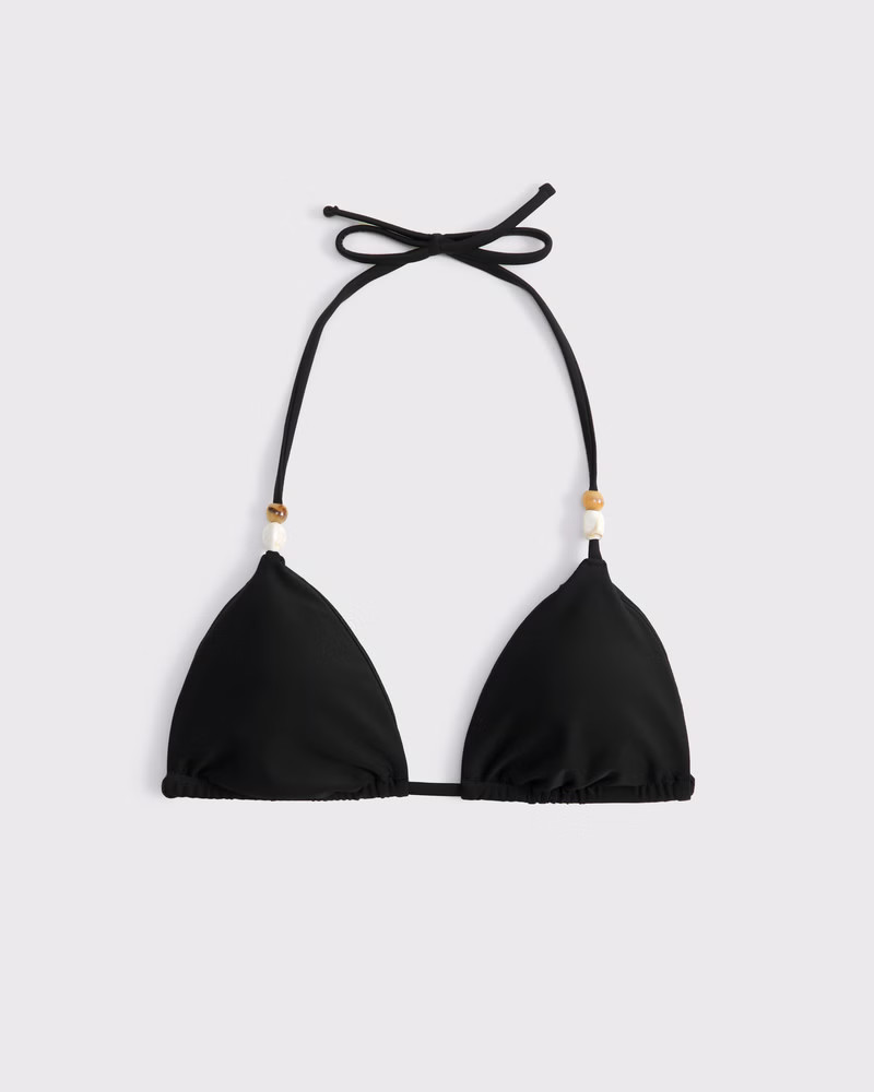 Women's Beaded Halter String Triangle Bikini Top | Women's Swimwear | Abercrombie.com | Abercrombie & Fitch (US)