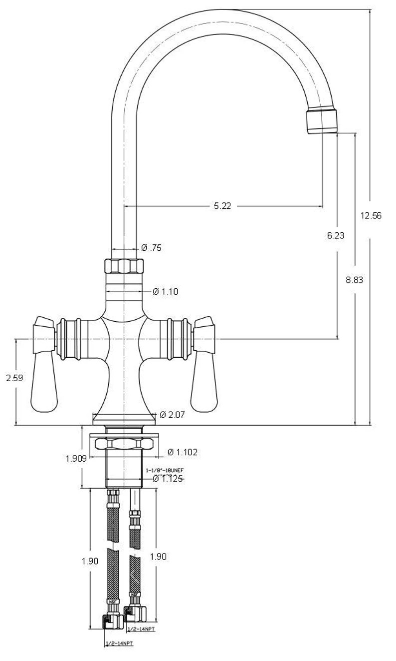 Unlacquered Natural Brass Single Hole Deck Mount 6-inch Arched | Etsy | Etsy (US)