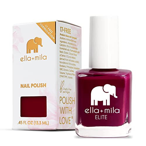 ella+mila Professional, Quick Dry, Long-Lasting & Chip-Resistant Red Nail Polishes (In Line for Wine - 0.45 fl oz) | Amazon (US)